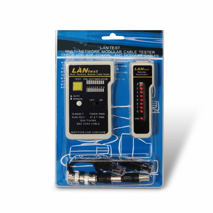 Aisens A142-0314 Comprobador de Cables RJ11/RJ12/RJ45, USB y Coaxial